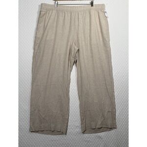 Old Navy Size 2X High-Rise Pants Wide-Leg Linen Blend Pull-On New Comfort NWT